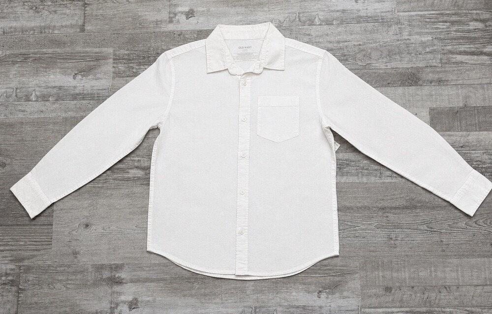 NWT Old Navy Boys L 10-12 White Oxford School Uniform Button Down Shirt